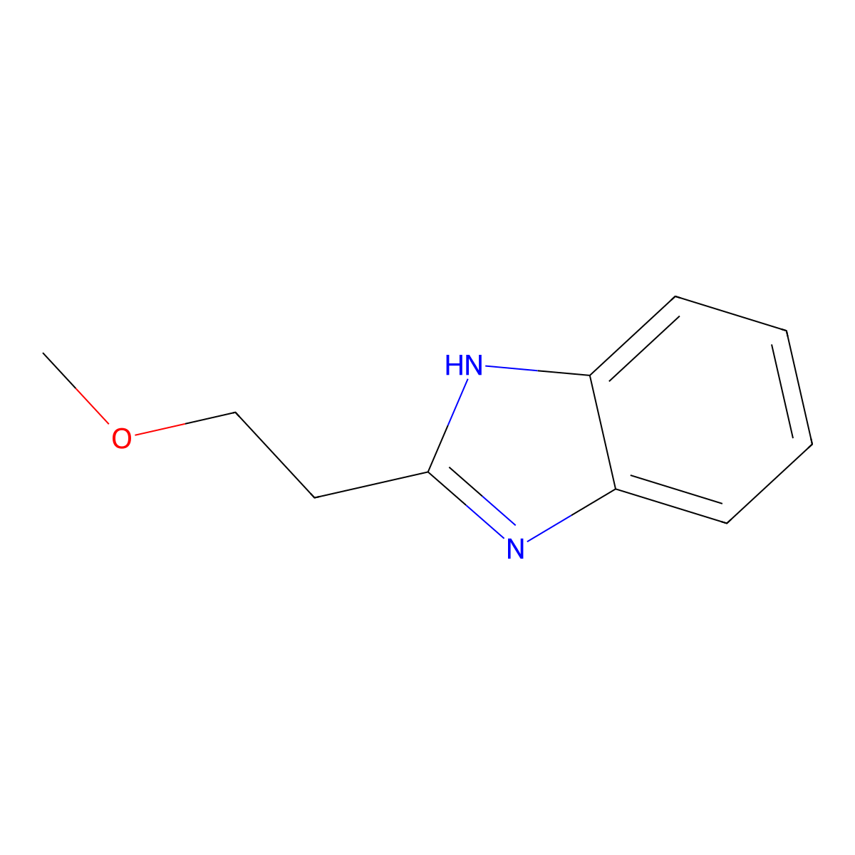 2-(2-methoxyethyl)-1H-1,3-benzodiazole molecular structure, CAS 84700-32-3
