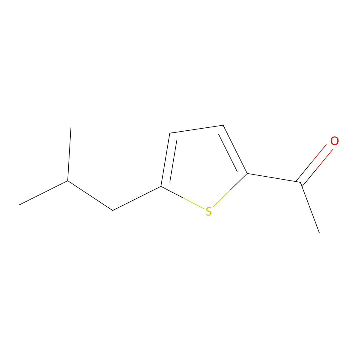 1-[5-(2-Methylpropyl)thiophen-2-yl]ethan-1-one molecular structure, CAS 84702-96-5