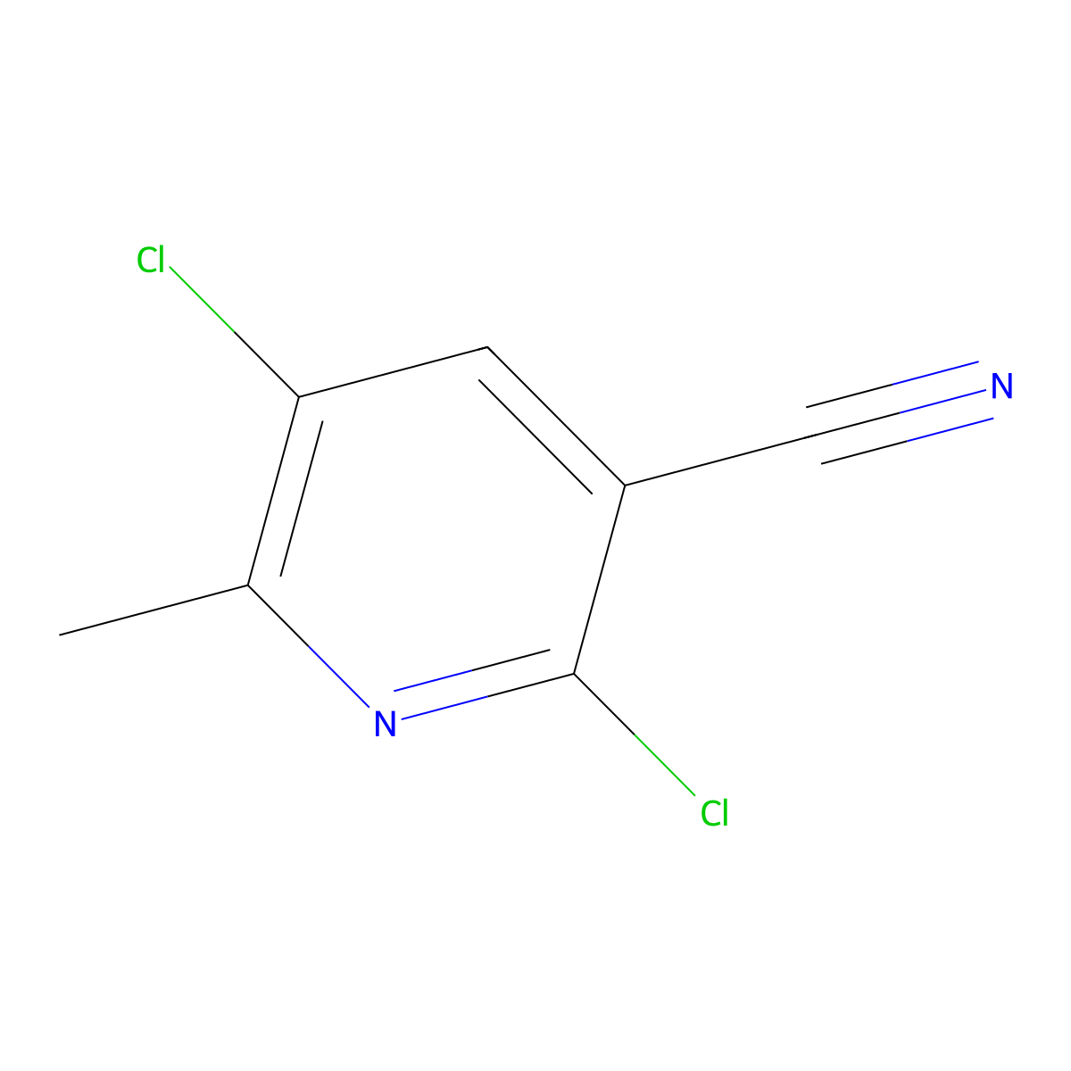 2,5-Dichloro-6-methylpyridine-3-carbonitrile molecular structure, CAS 84703-17-3