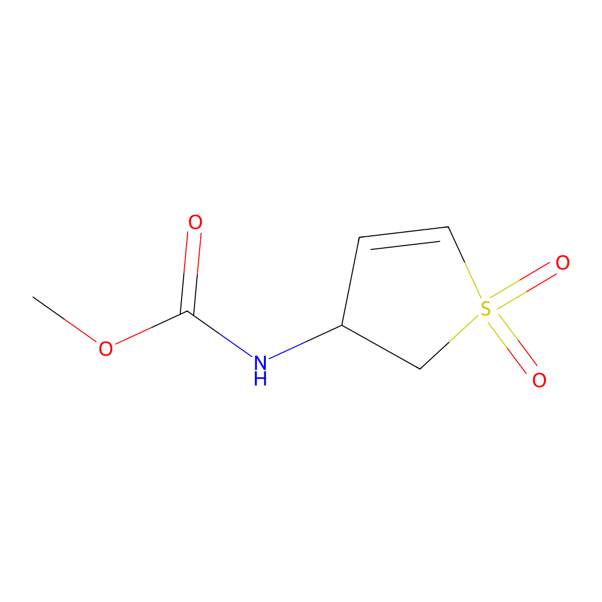 Methyl 1,1-dioxido-2,3-dihydro-3-thienylcarbamate molecular structure, CAS 84703-35-5