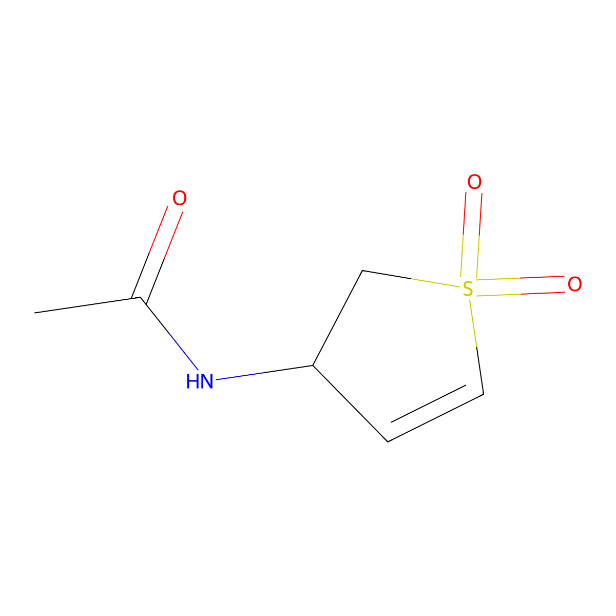 3-Acetamido-2,3-dihydrothiophene 1,1-dioxide molecular structure, CAS 84703-38-8
