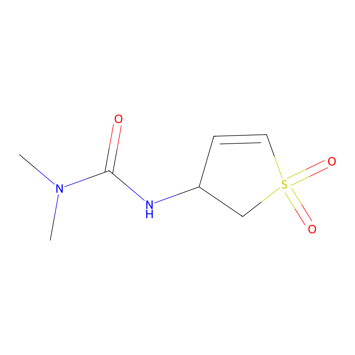 3-(1,1-Dioxido-2,3-dihydrothiophen-3-yl)-1,1-dimethylurea molecular structure, CAS 84703-39-9