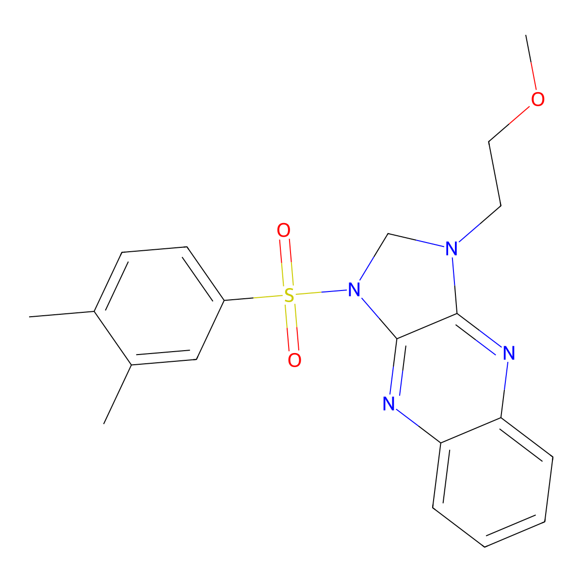 1-((3,4-dimethylphenyl)sulfonyl)-3-(2-methoxyethyl)-2,3-dihydro-1H-imidazo[4,5-b]quinoxaline molecular structure, CAS 847035-88-5