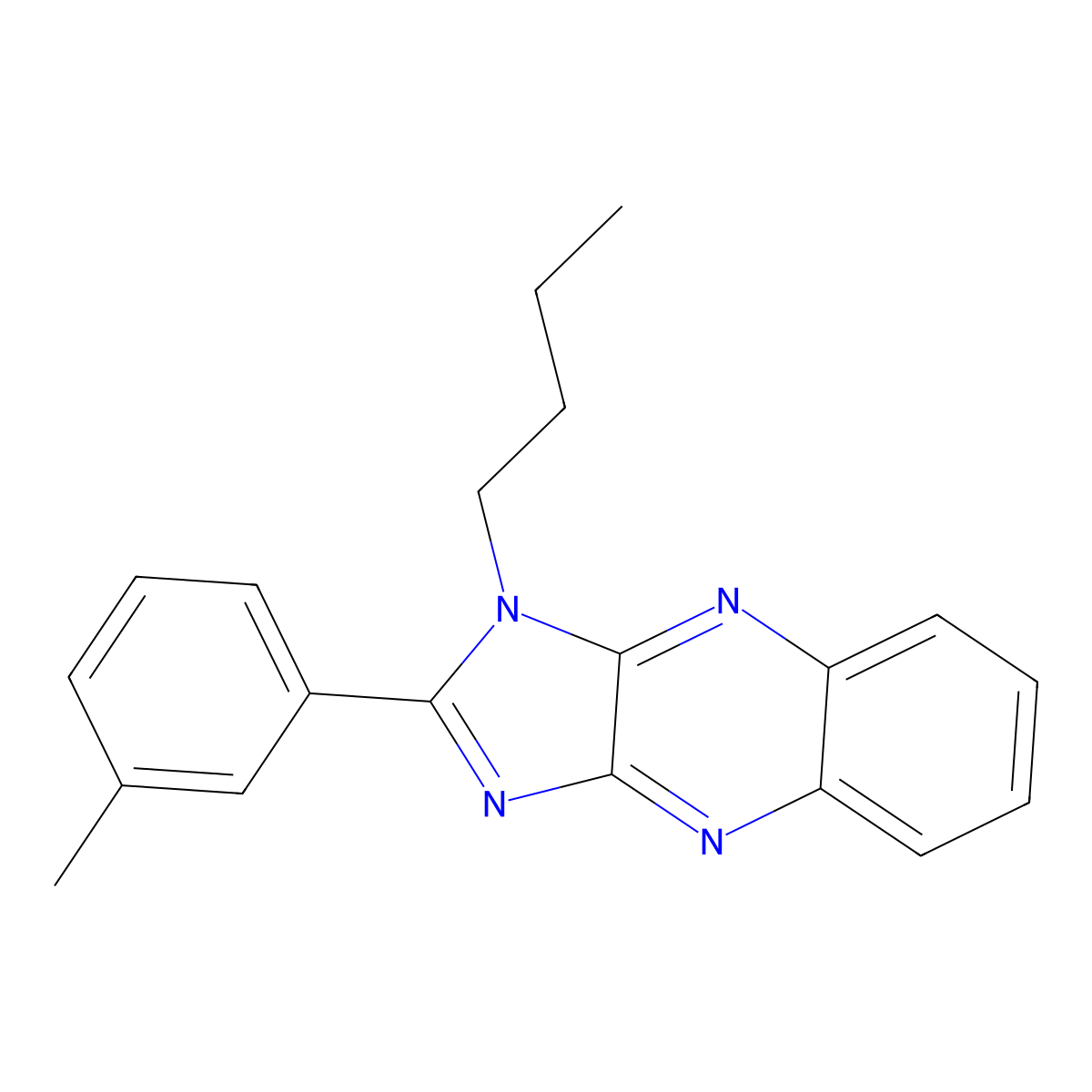 3-Butyl-2-(3-methylphenyl)imidazo[4,5-b]quinoxaline molecular structure, CAS 847039-07-0