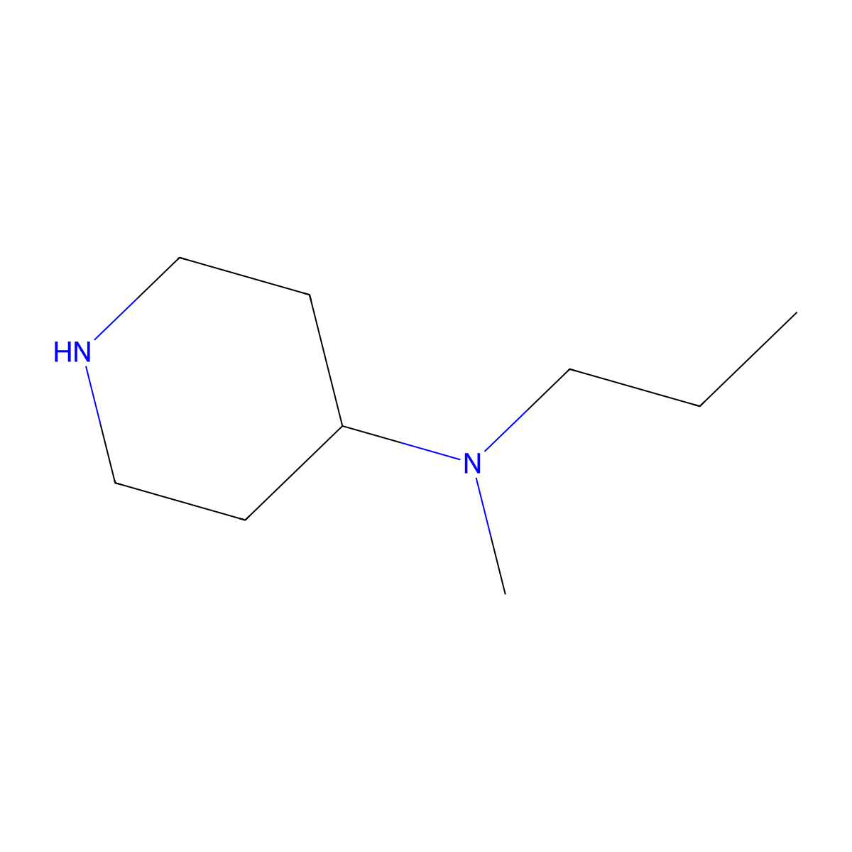 N-methyl-N-propylpiperidin-4-amine molecular structure, CAS 847039-11-6