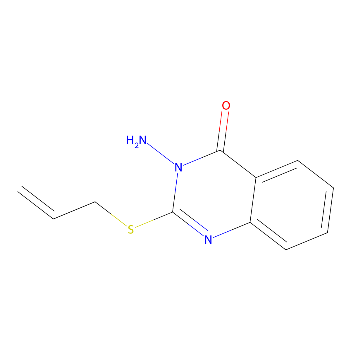 2-(Allylthio)-3-aminoquinazolin-4(3H)-one molecular structure, CAS 84704-95-0