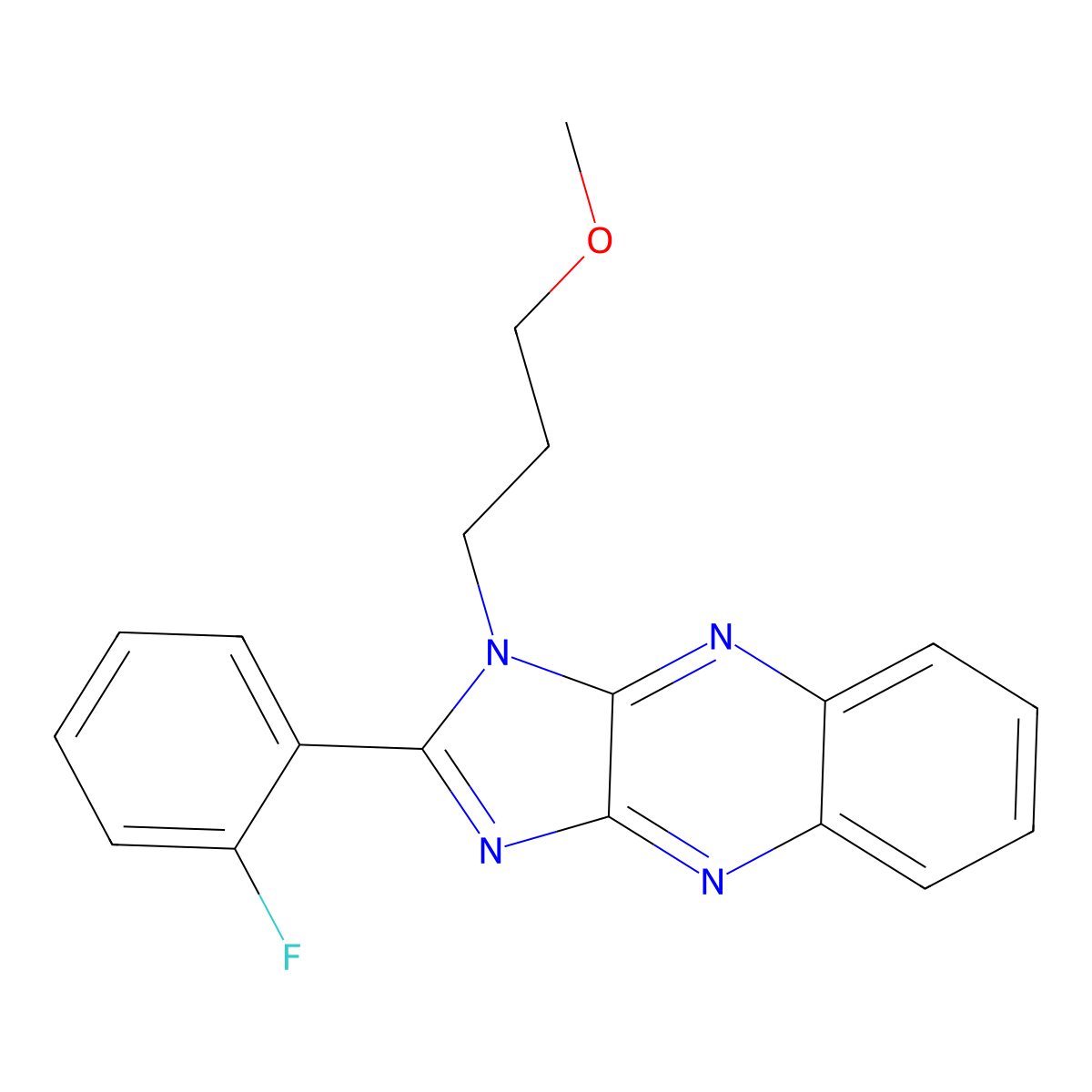 2-(2-fluorophenyl)-1-(3-methoxypropyl)-1H-imidazo[4,5-b]quinoxaline molecular structure, CAS 847045-43-6