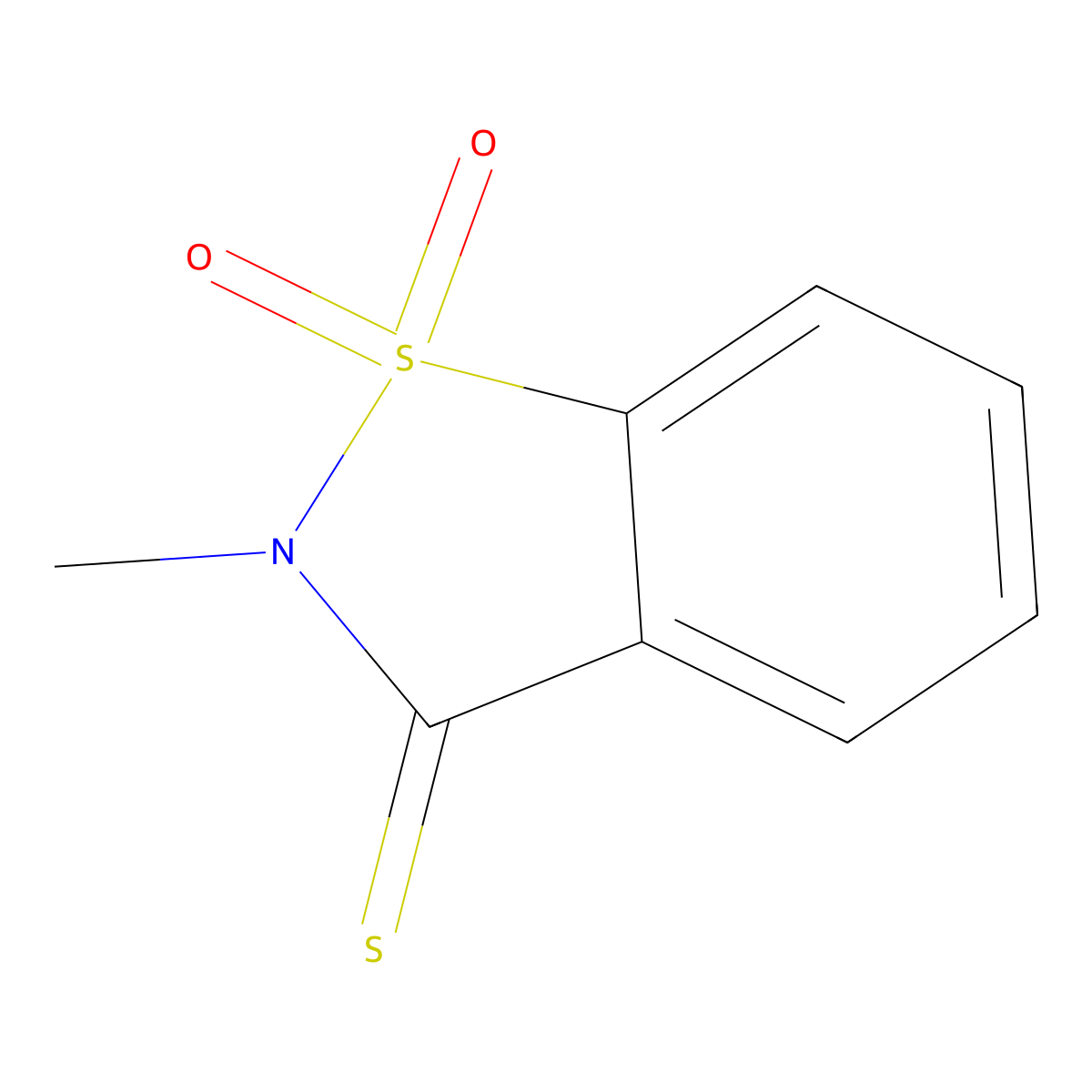 2-Methyl-1,2-benzisothiazole-3(2H)-thione 1,1-dioxide molecular structure, CAS 84705-07-7