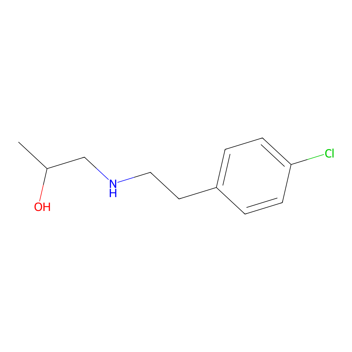 1-((4-Chlorophenethyl)amino)propan-2-ol molecular structure, CAS 847063-13-2