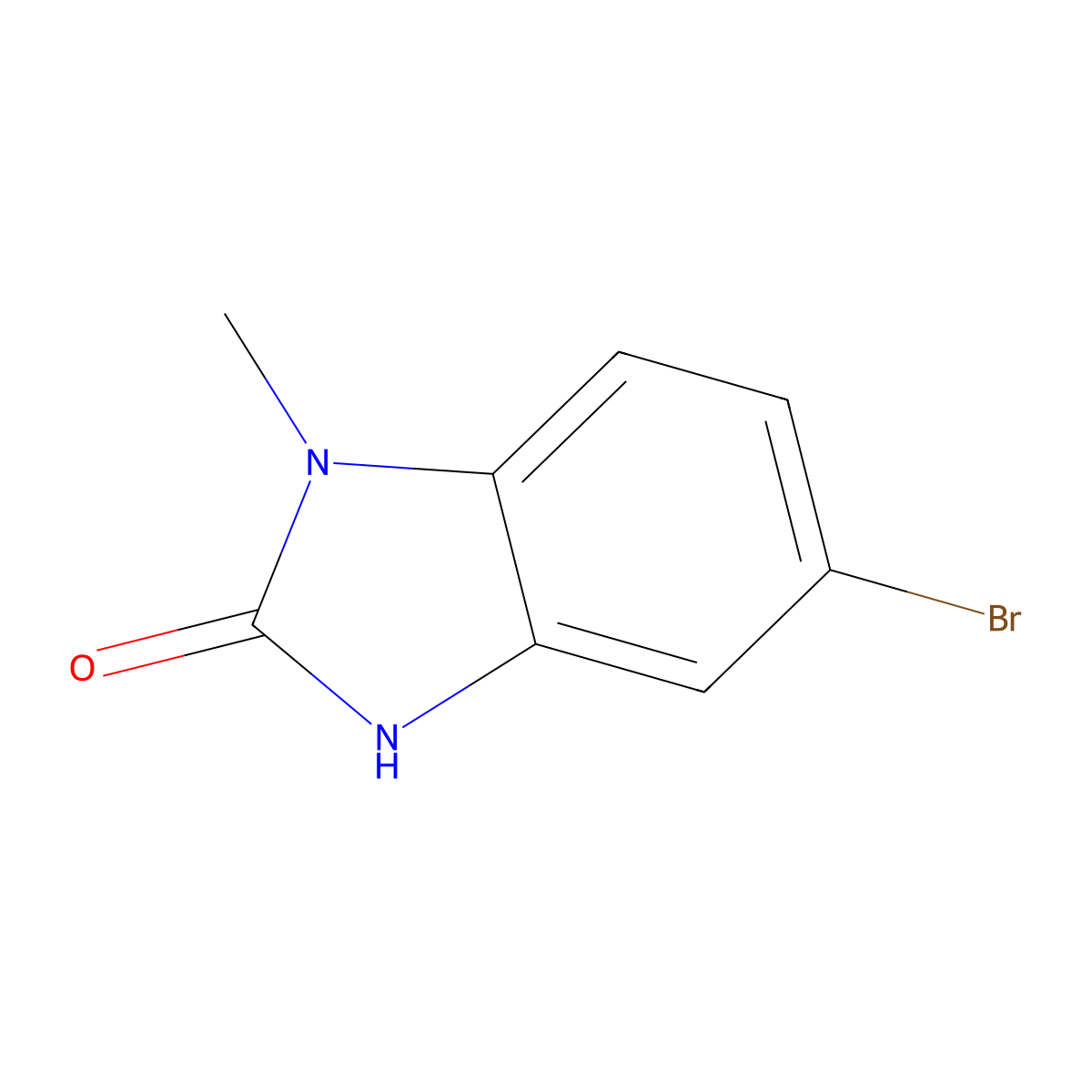 5-bromo-1-methyl-2,3-dihydro-1H-1,3-benzodiazol-2-one molecular structure, CAS 84712-08-3