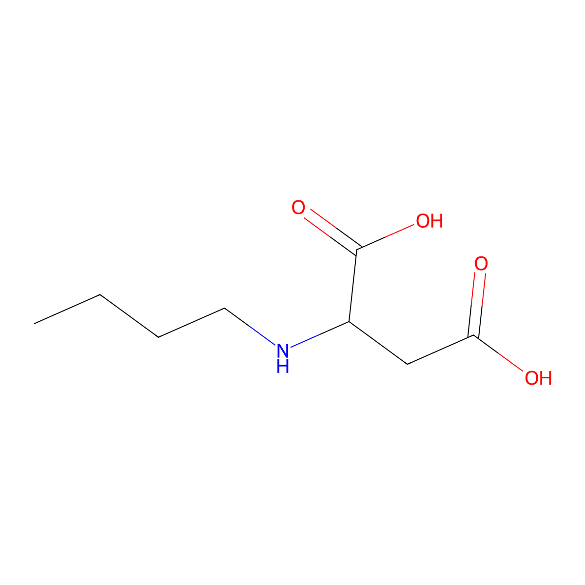 N-Butyl-DL-aspartic acid molecular structure, CAS 84714-35-2