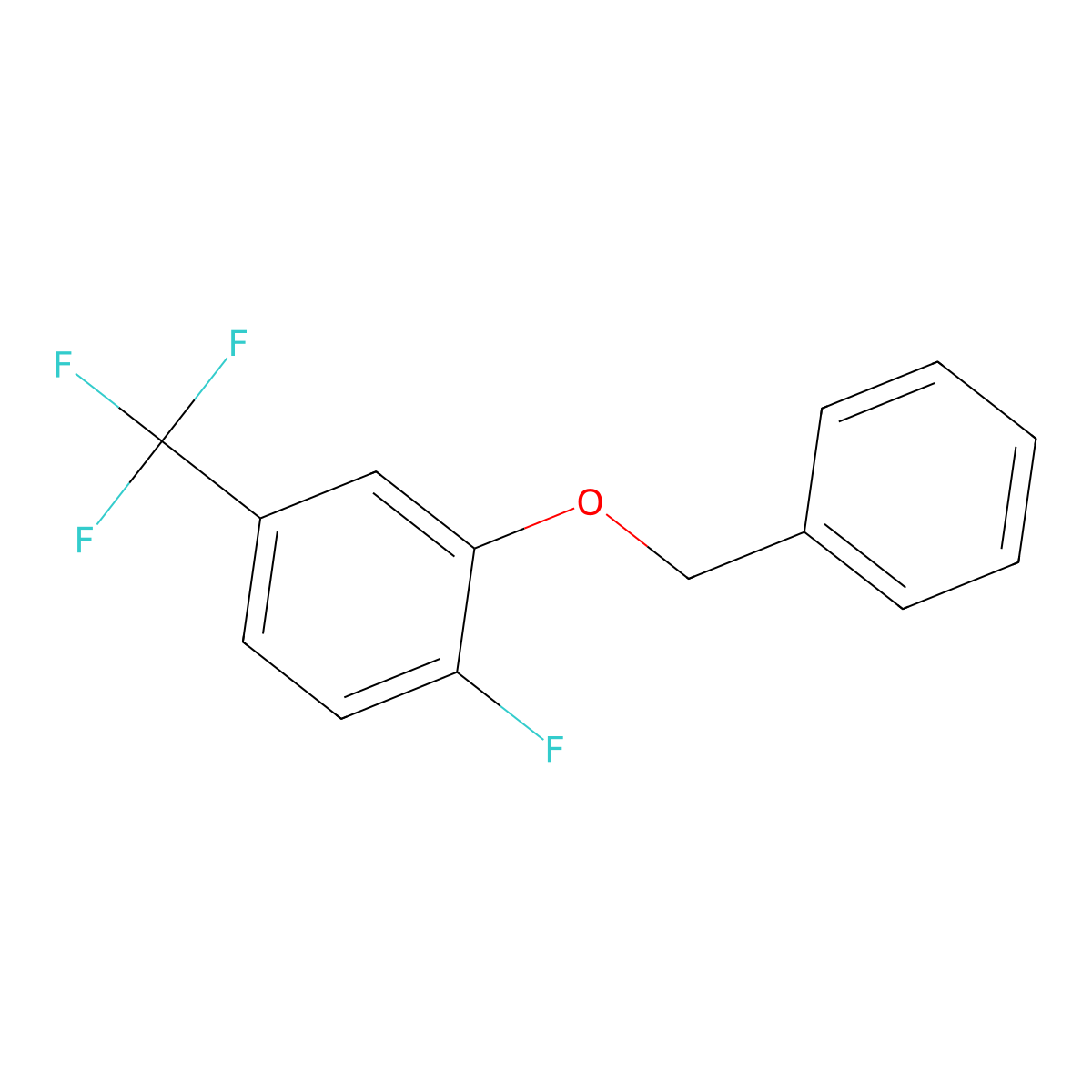 1-Fluoro-2-(phenylmethoxy)-4-(trifluoromethyl)benzene molecular structure, CAS 847148-74-7
