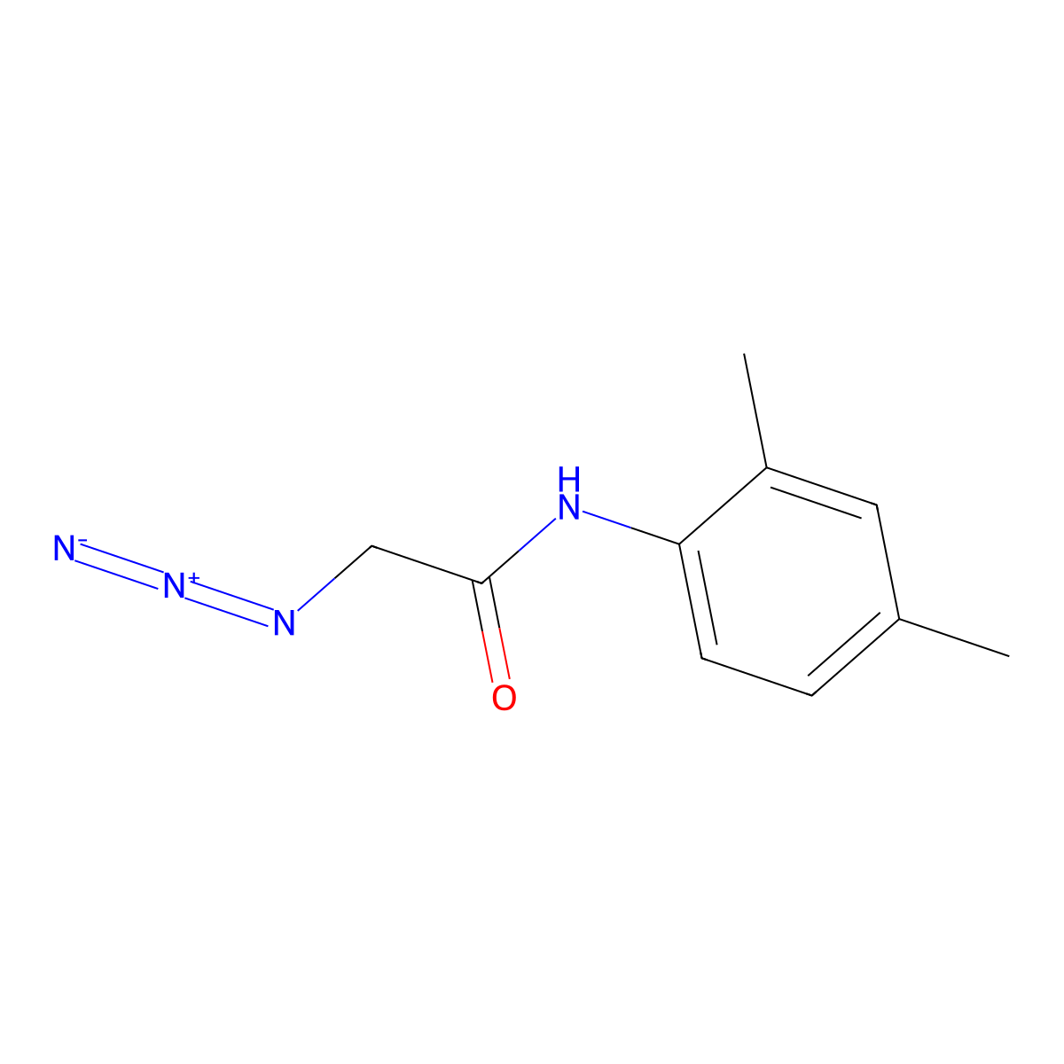 2-azido-N-(2,4-dimethylphenyl)acetamide molecular structure, CAS 847149-83-1