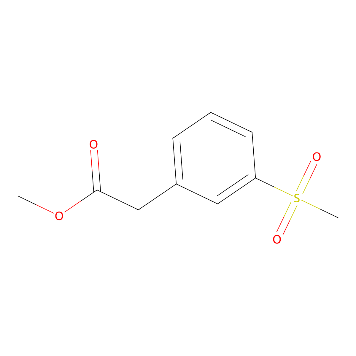 Methyl 3-(Methylsulfonyl)phenylacetate molecular structure, CAS 847150-07-6