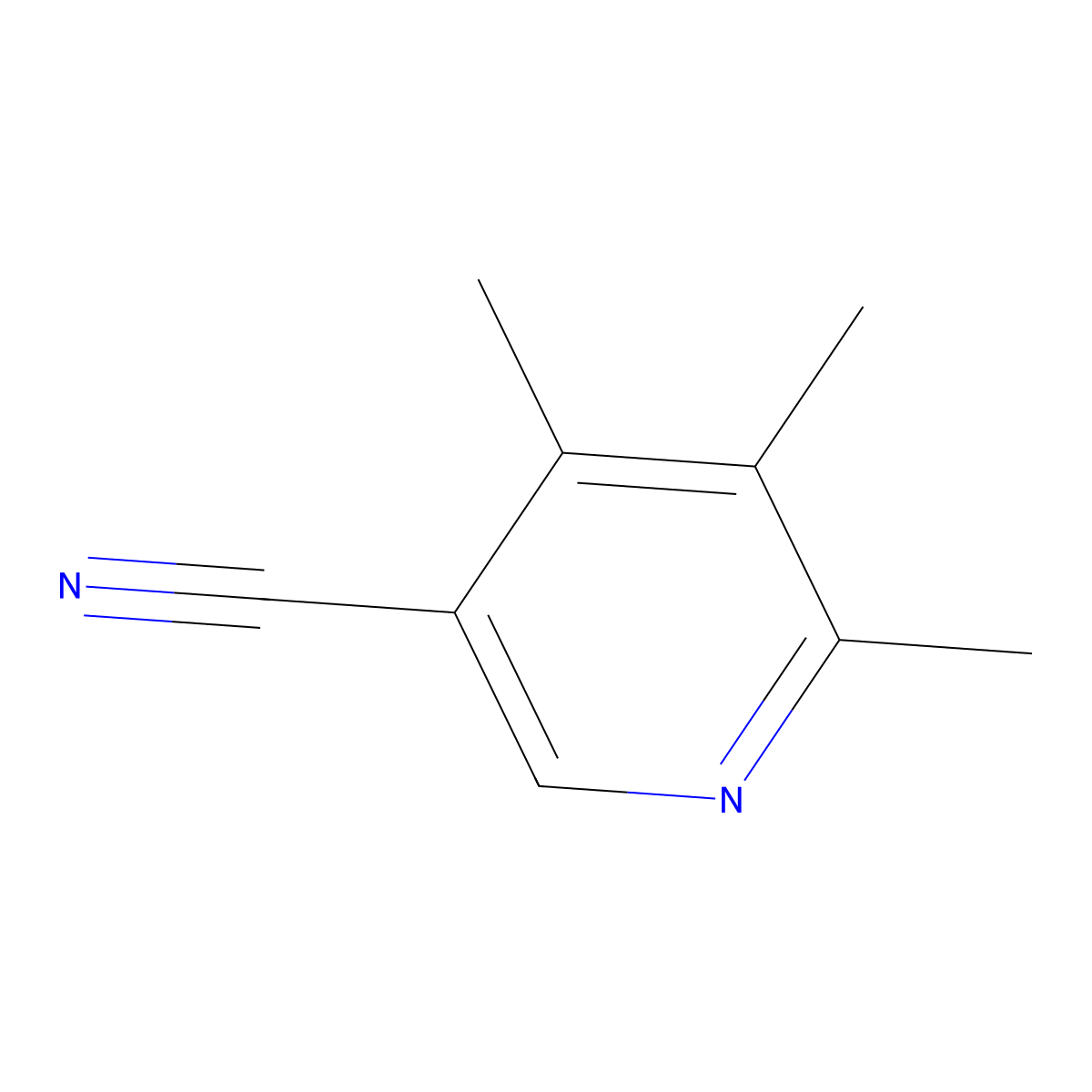 4,5,6-Trimethylnicotinonitrile molecular structure, CAS 847154-74-9