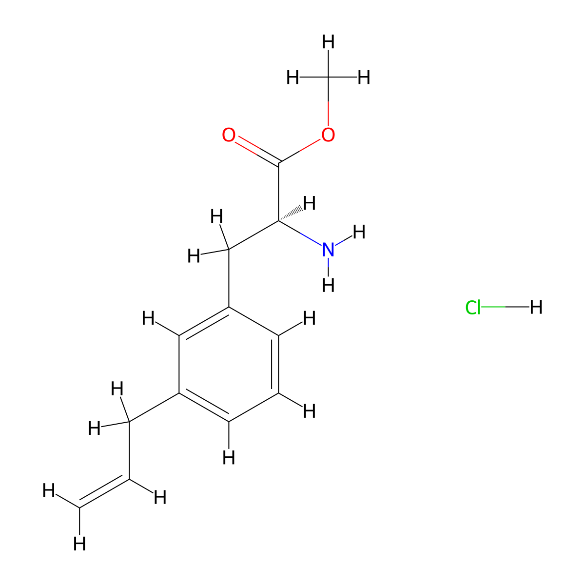 Methyl (2S)-2-amino-3-[3-(prop-2-EN-1-YL)phenyl]propanoate hydrochloride molecular structure, CAS 847157-56-6