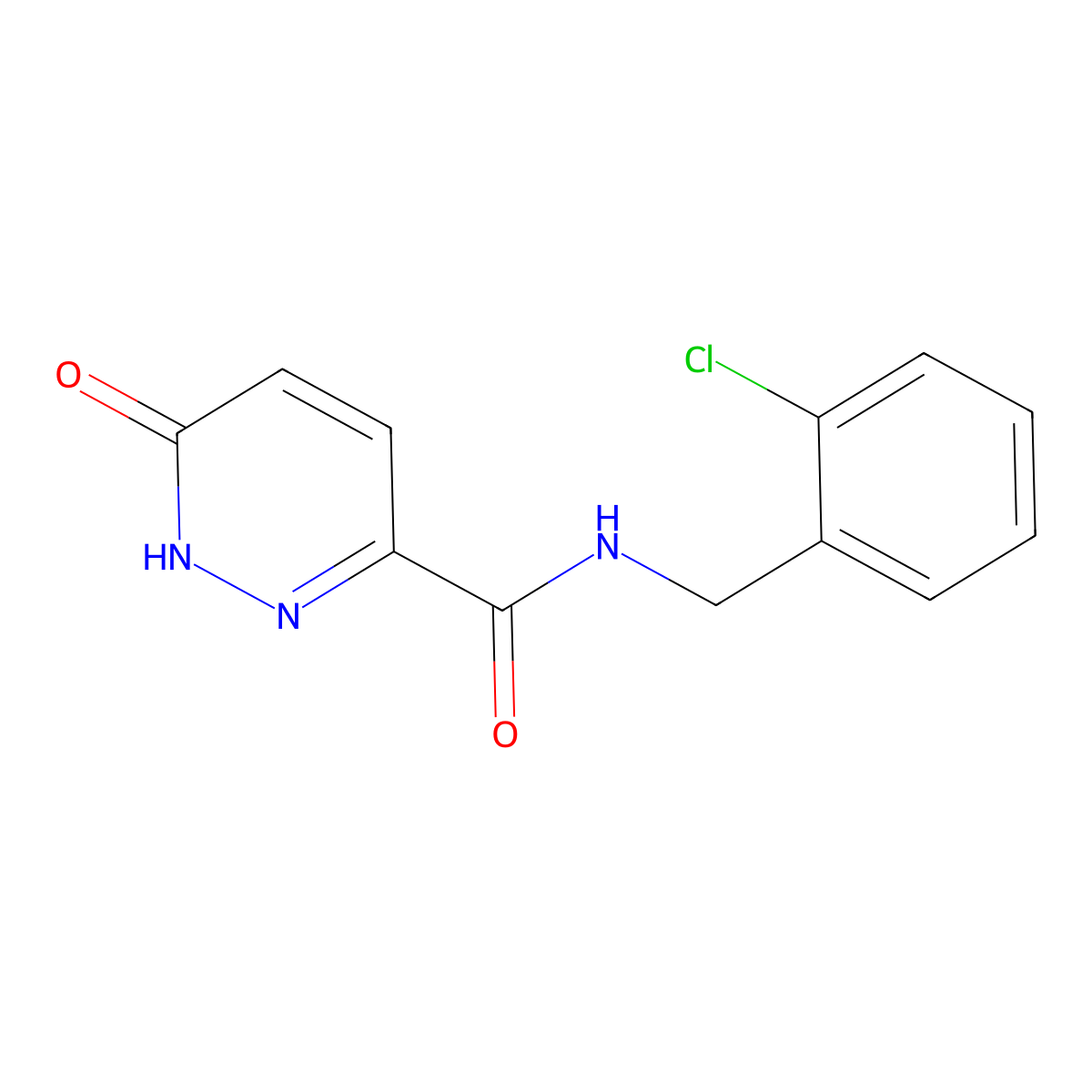 N-[(2-chlorophenyl)methyl]-6-oxo-1H-pyridazine-3-carboxamide molecular structure, CAS 847159-88-0