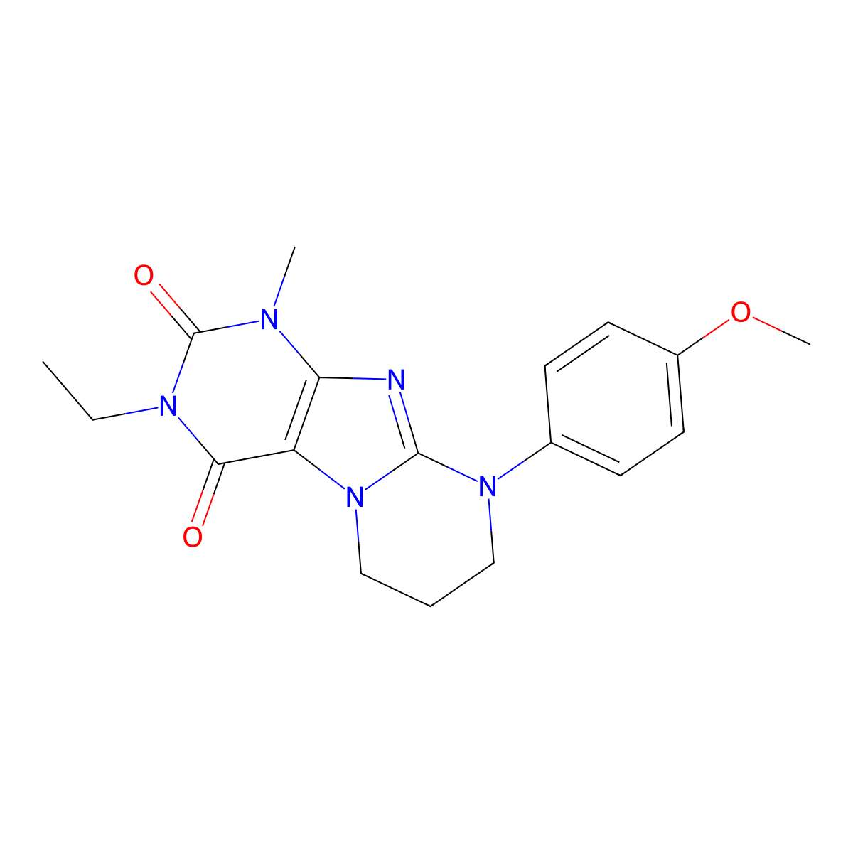 3-ethyl-9-(4-methoxyphenyl)-1-methyl-7,8-dihydro-6H-purino[7,8-a]pyrimidine-2,4-dione molecular structure, CAS 847161-00-6