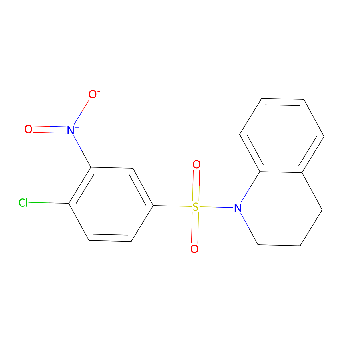 1-(4-Chloro-3-nitrobenzenesulfonyl)-1,2,3,4-tetrahydroquinoline molecular structure, CAS 847170-51-8