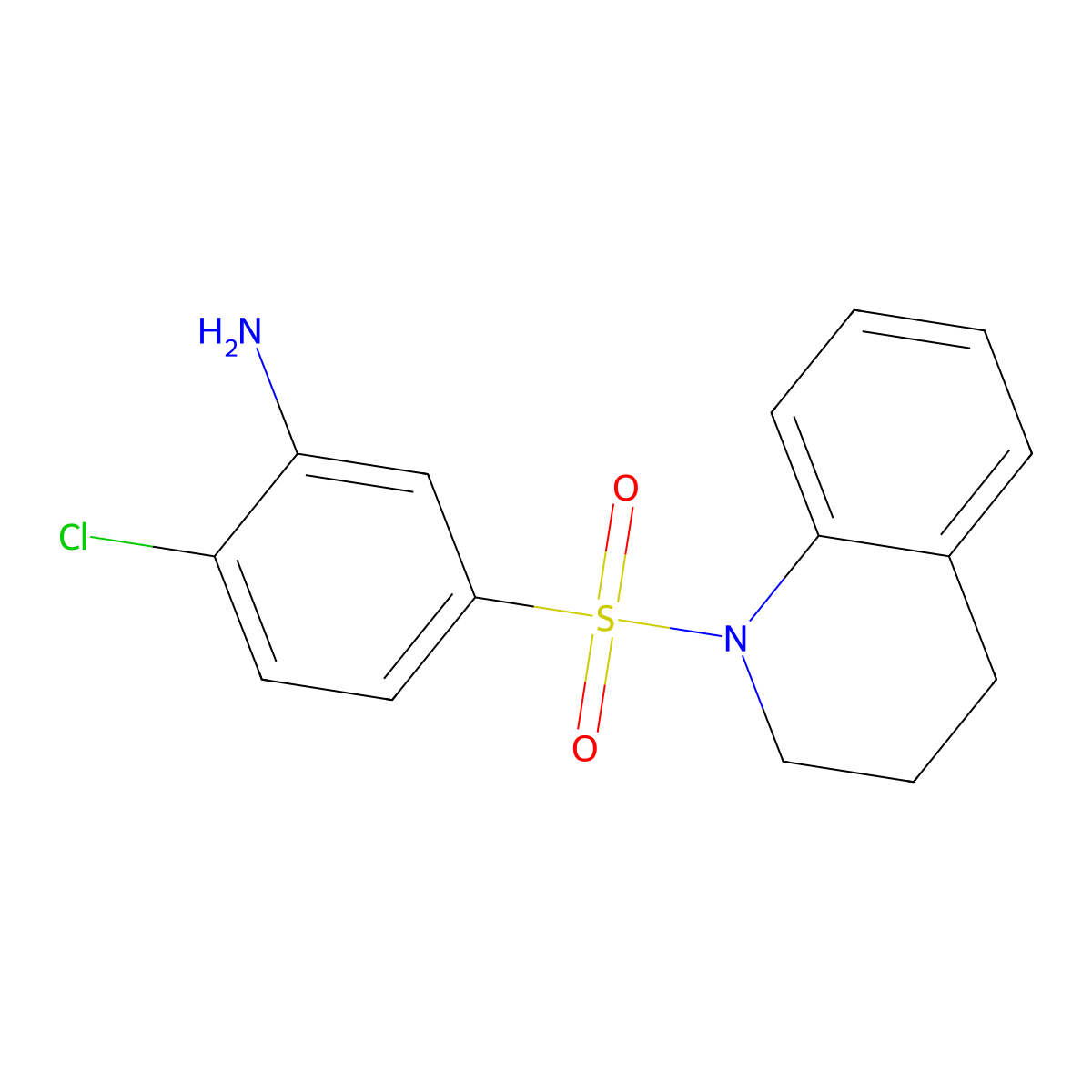 1-(3-Amino-4-chlorobenzenesulfonyl)-1,2,3,4-tetrahydroquinoline molecular structure, CAS 847171-51-1