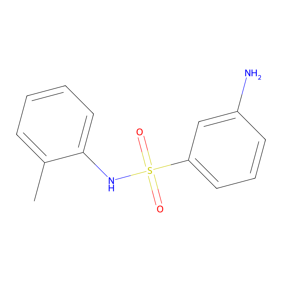 3-Amino-n-(2-methylphenyl)benzenesulfonamide molecular structure, CAS 847171-68-0