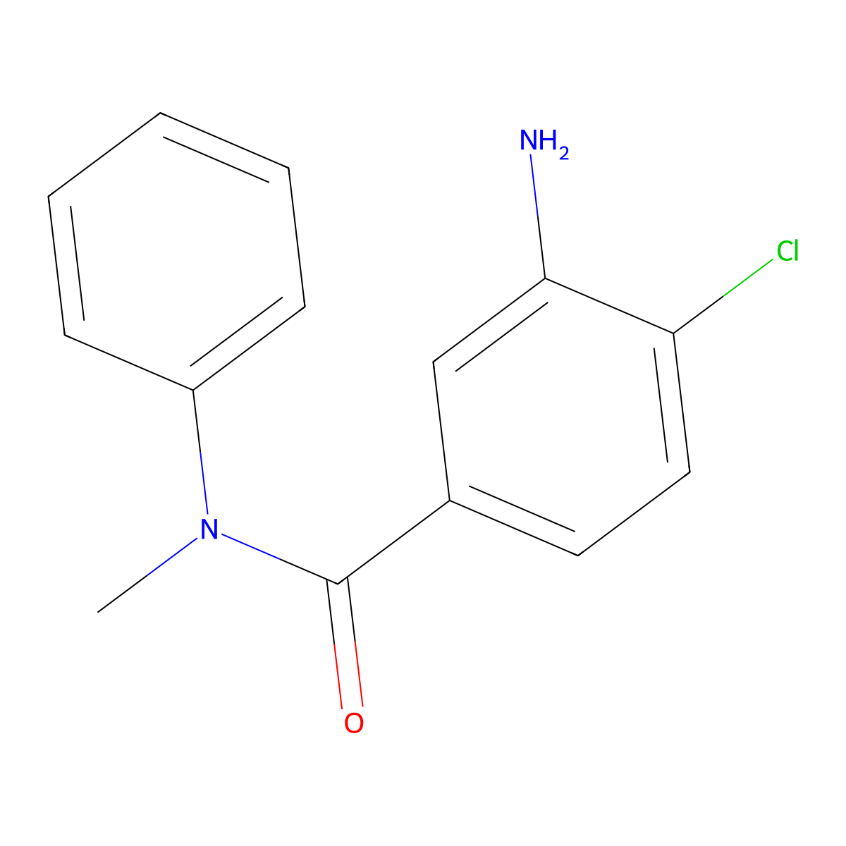 3-Amino-4-chloro-N-methyl-N-phenylbenzamide molecular structure, CAS 847173-08-4