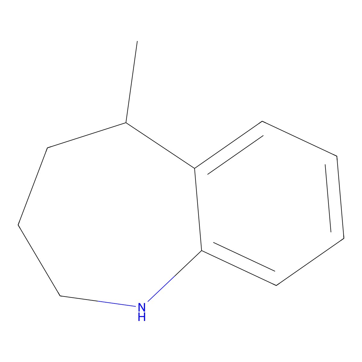 5-Methyl-2,3,4,5-tetrahydro-1H-1-benzazepine molecular structure, CAS 847173-24-4