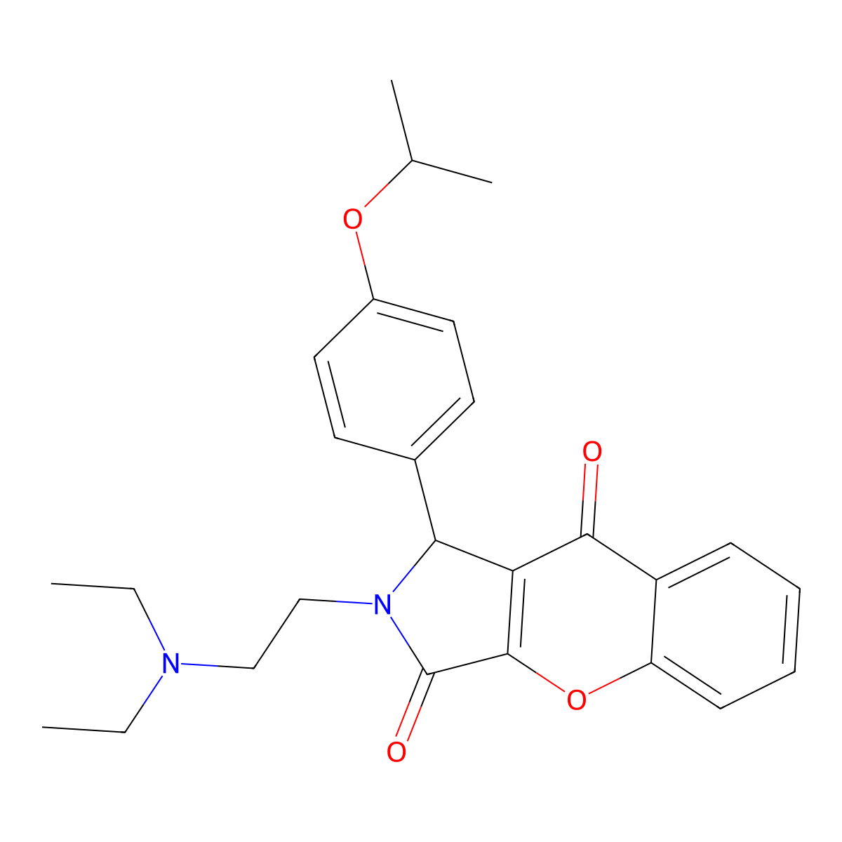 2-(2-(Diethylamino)ethyl)-1-(4-isopropoxyphenyl)-1,2-dihydrochromeno[2,3-c]pyrrole-3,9-dione molecular structure, CAS 847175-61-5