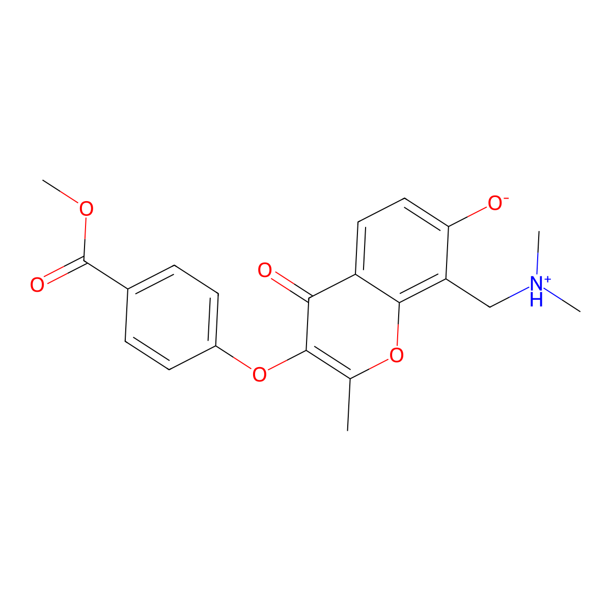 methyl 4-({8-[(dimethylamino)methyl]-7-hydroxy-2-methyl-4-oxo-4H-chromen-3-yl}oxy)benzoate molecular structure, CAS 847177-62-2