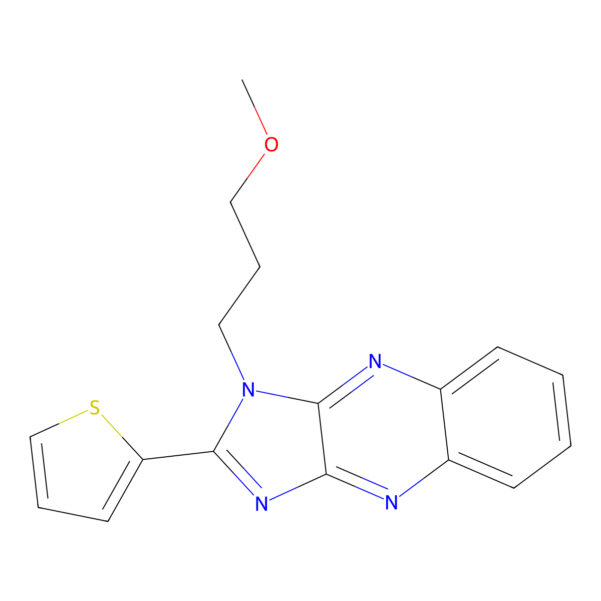 3-(3-Methoxypropyl)-2-thiophen-2-ylimidazo[4,5-b]quinoxaline molecular structure, CAS 847185-54-0