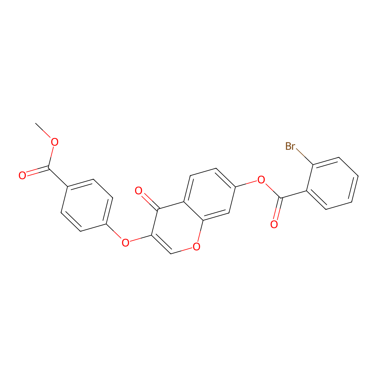 3-[4-(methoxycarbonyl)phenoxy]-4-oxo-4H-chromen-7-yl 2-bromobenzoate molecular structure, CAS 847185-63-1