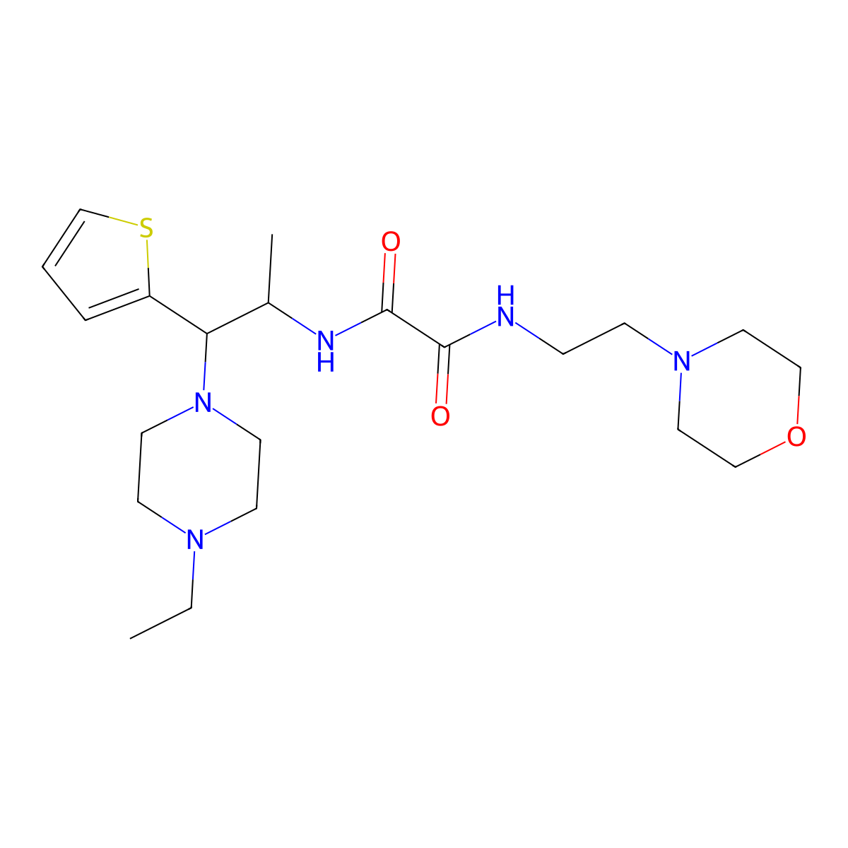 N1-(1-(4-ethylpiperazin-1-yl)-1-(thiophen-2-yl)propan-2-yl)-N2-(2-morpholinoethyl)oxalamide molecular structure, CAS 847193-21-9