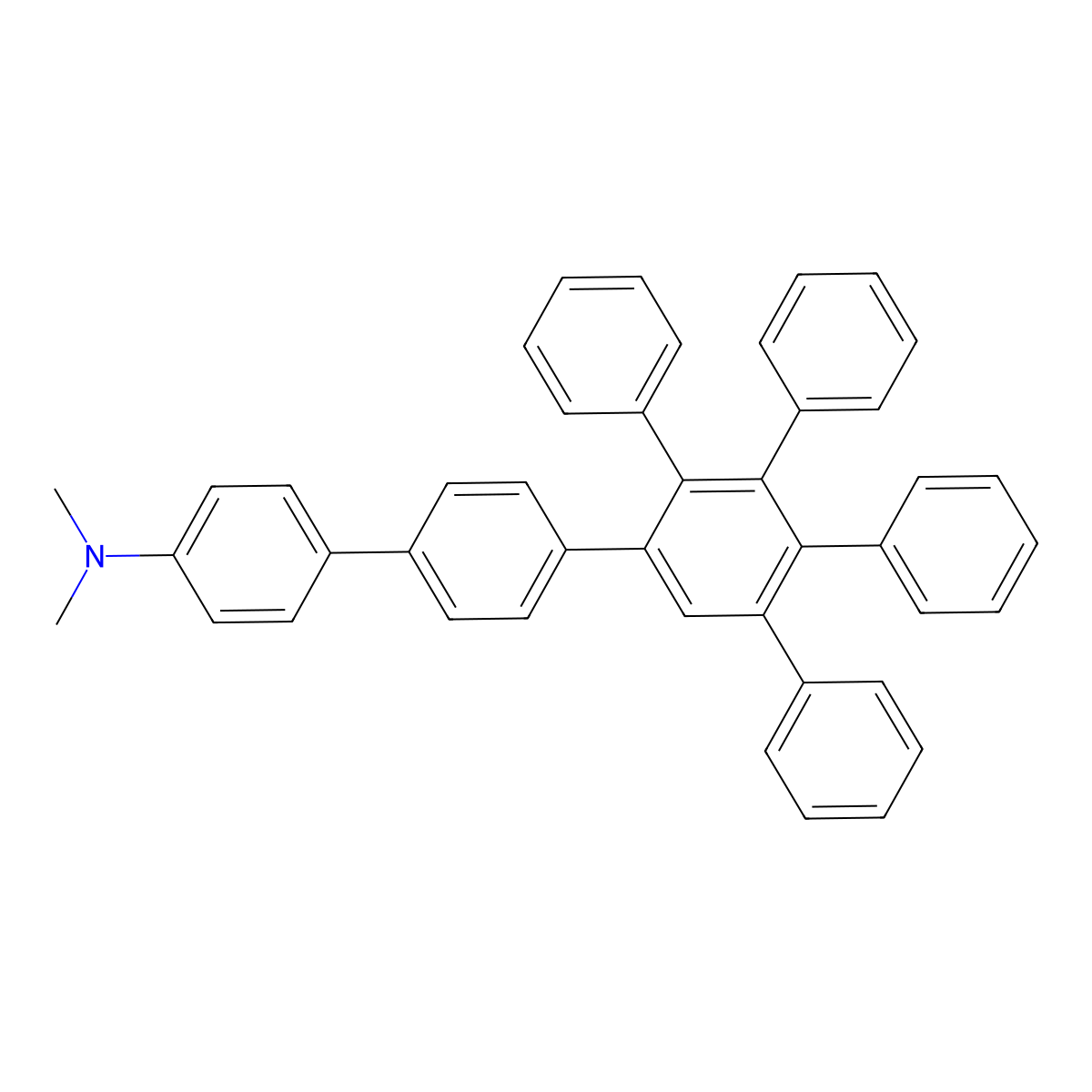 N,N-dimethyl-4'-{4,5,6-triphenyl-[1,1'-biphenyl]-3-yl}-[1,1'-biphenyl]-4-amine molecular structure, CAS 847196-58-1