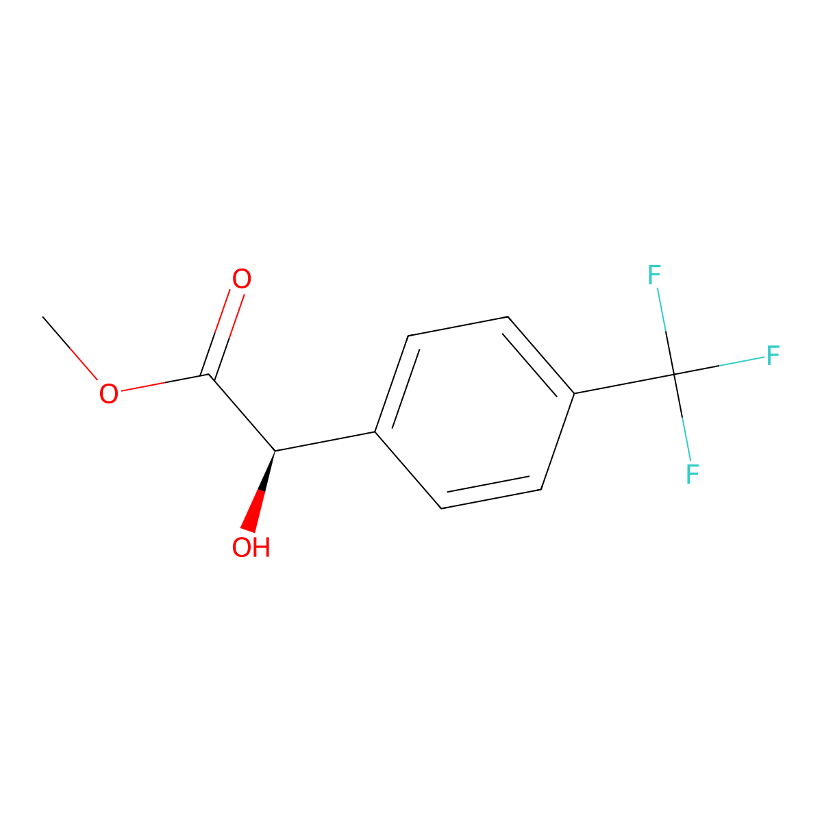 methyl (2R)-2-hydroxy-2-[4-(trifluoromethyl)phenyl]acetate molecular structure, CAS 847199-28-4