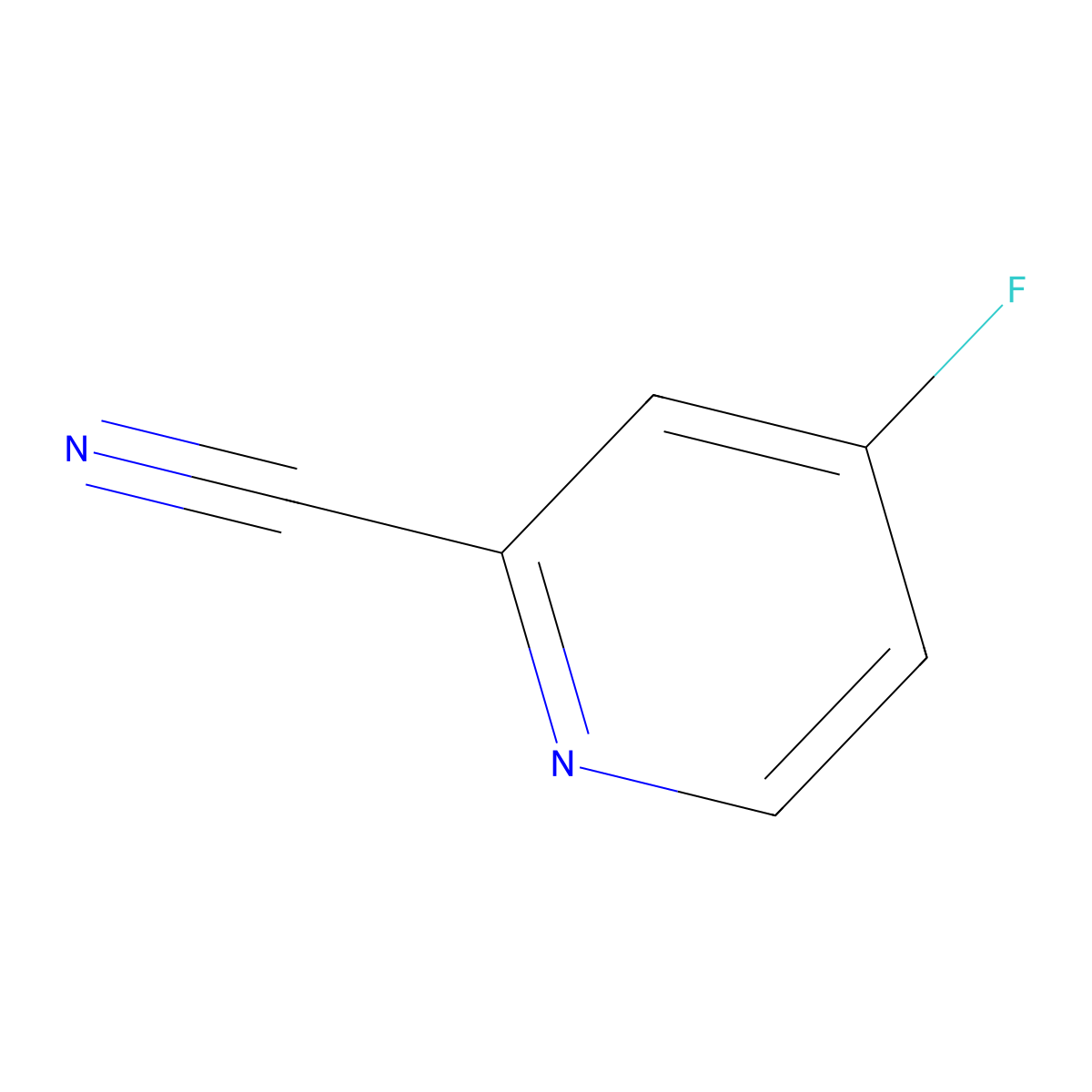 4-Fluoropyridine-2-carbonitrile molecular structure, CAS 847225-56-3