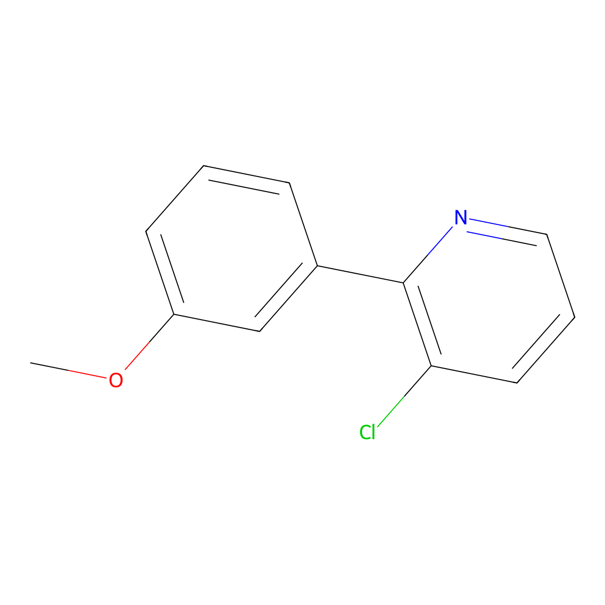 3-Chloro-2-(3-methoxyphenyl)pyridine molecular structure, CAS 847225-98-3
