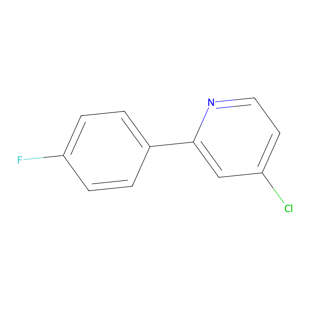 4-Chloro-2-(4-fluorophenyl)pyridine molecular structure, CAS 847226-01-1