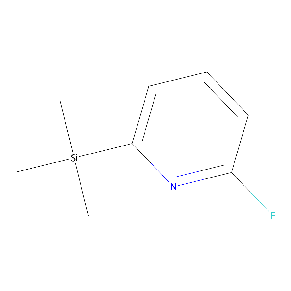 2-Fluoro-6-(trimethylsilyl)pyridine molecular structure, CAS 847226-07-7