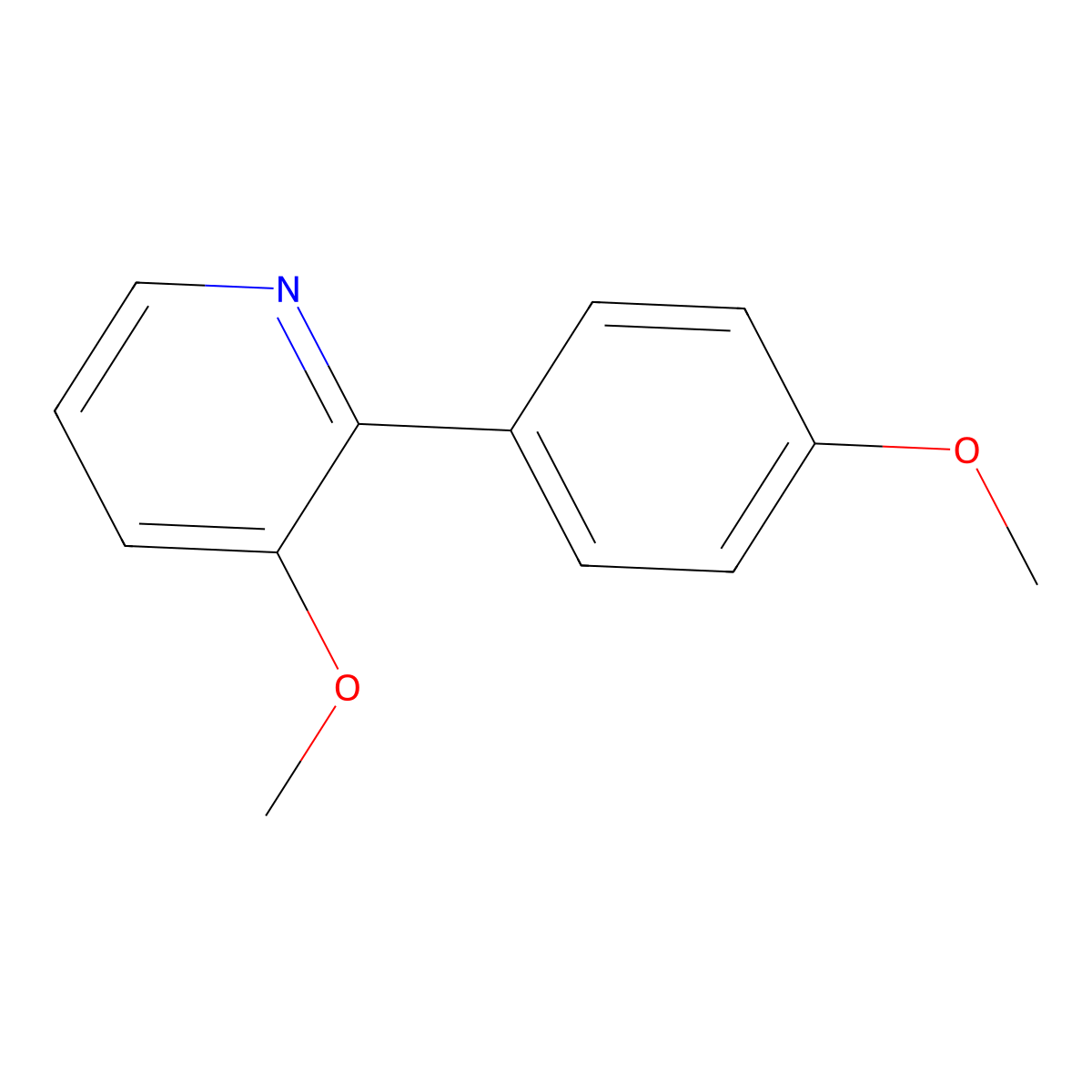 3-Methoxy-2-(4-methoxyphenyl)pyridine molecular structure, CAS 847226-08-8