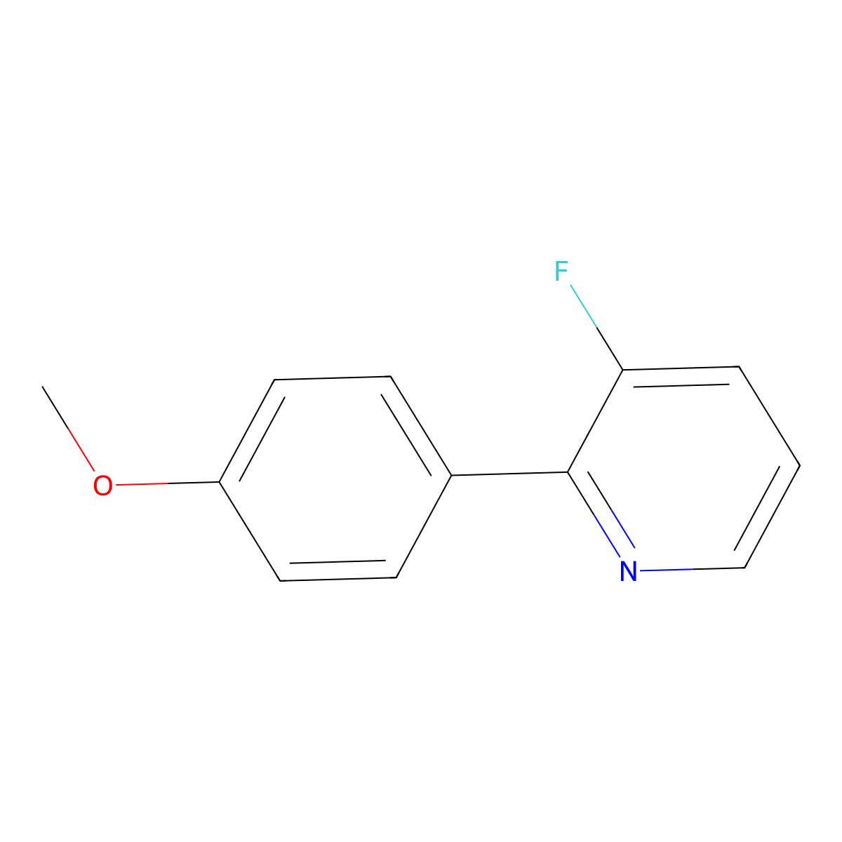 Pyridine, 3-fluoro-2-(4-methoxyphenyl)- molecular structure, CAS 847226-10-2