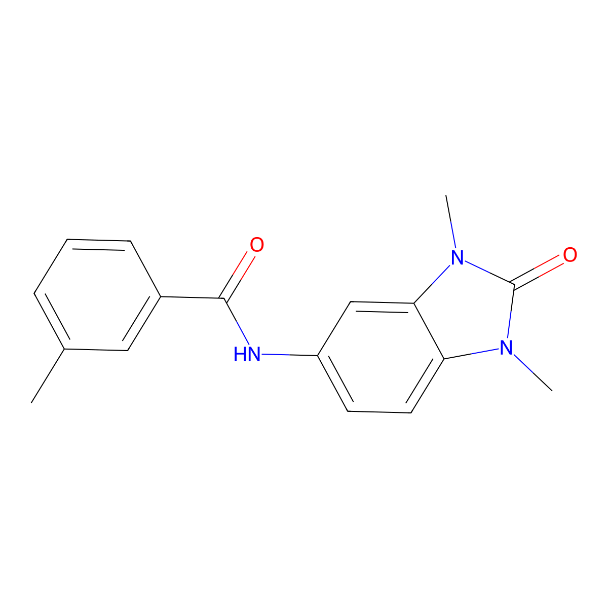 N-(1,3-dimethyl-2-oxobenzimidazol-5-yl)-3-methylbenzamide molecular structure, CAS 847239-23-0