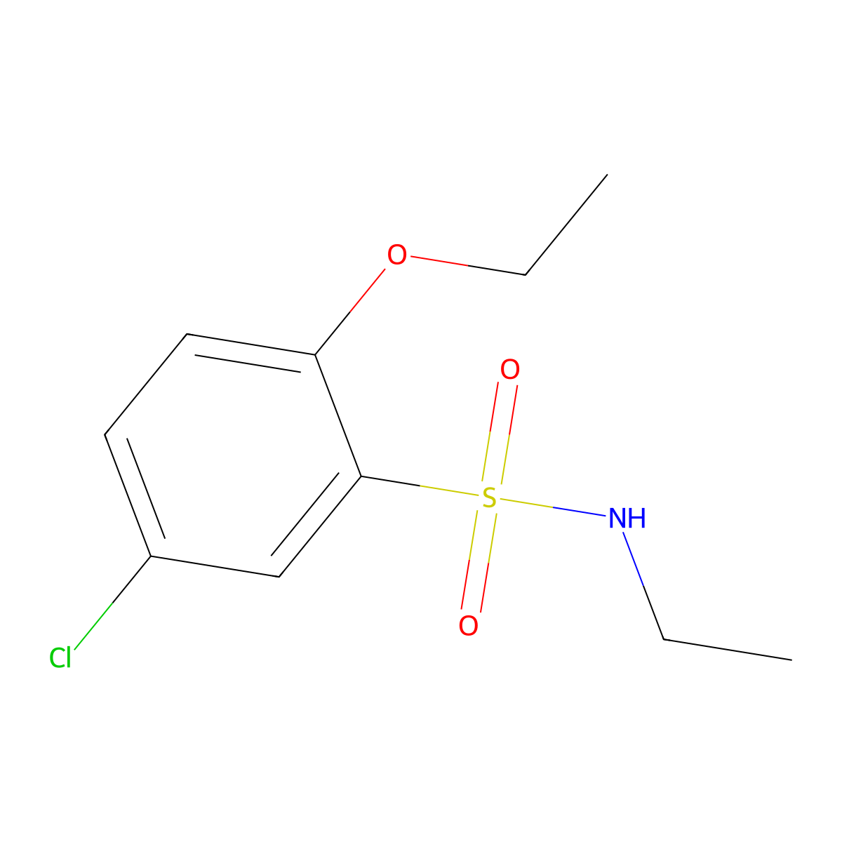5-chloro-2-ethoxy-N-ethylbenzenesulfonamide molecular structure, CAS 847239-41-2