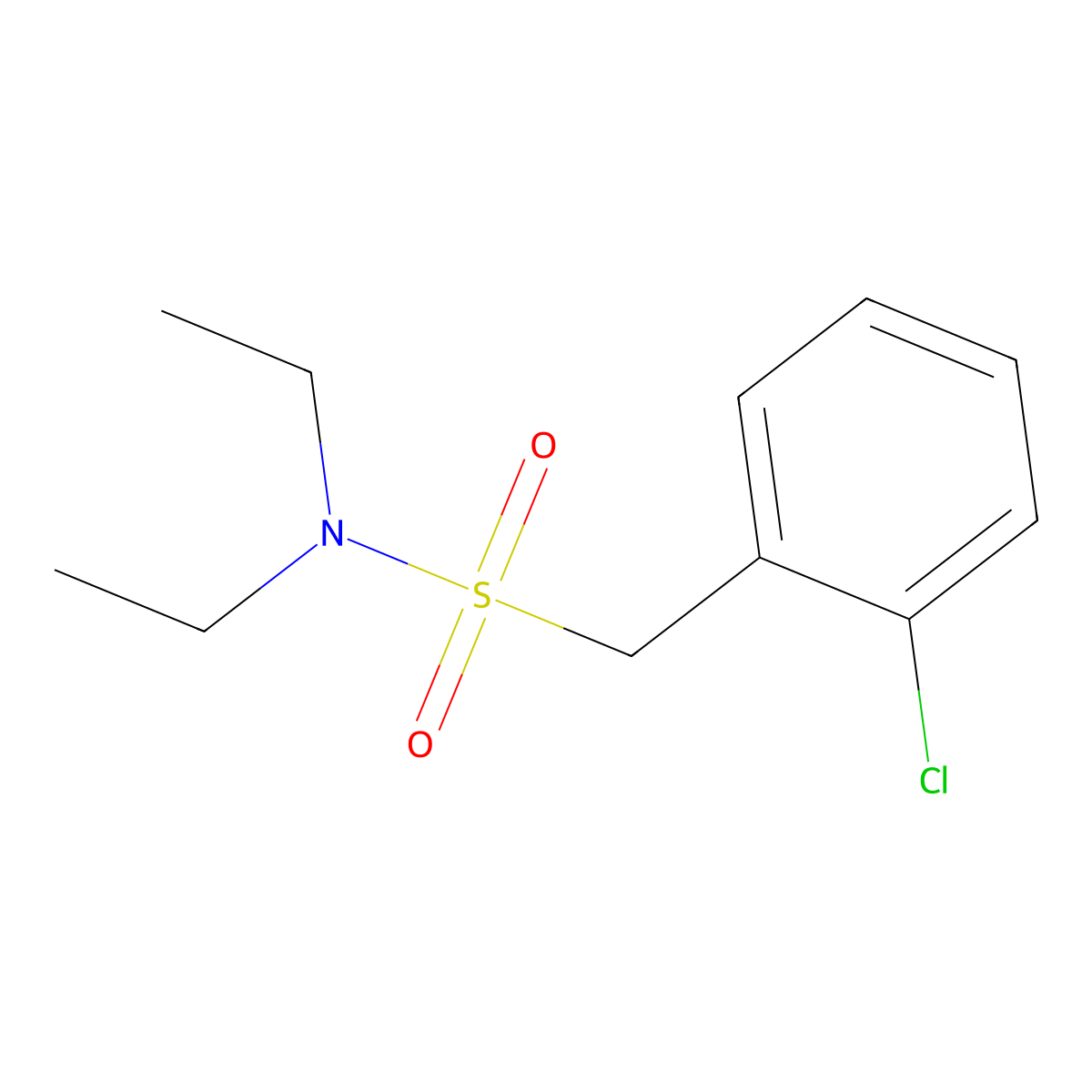 1-(2-chlorophenyl)-N,N-diethylmethanesulfonamide molecular structure, CAS 847239-51-4