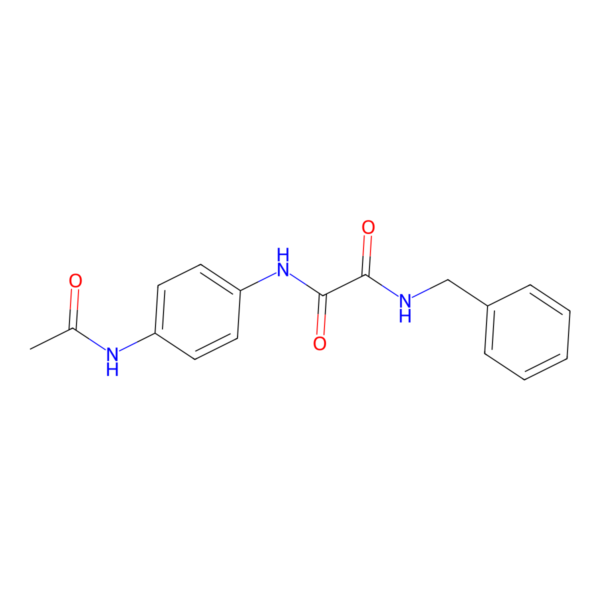 N'-(4-acetamidophenyl)-N-benzyloxamide molecular structure, CAS 847239-52-5