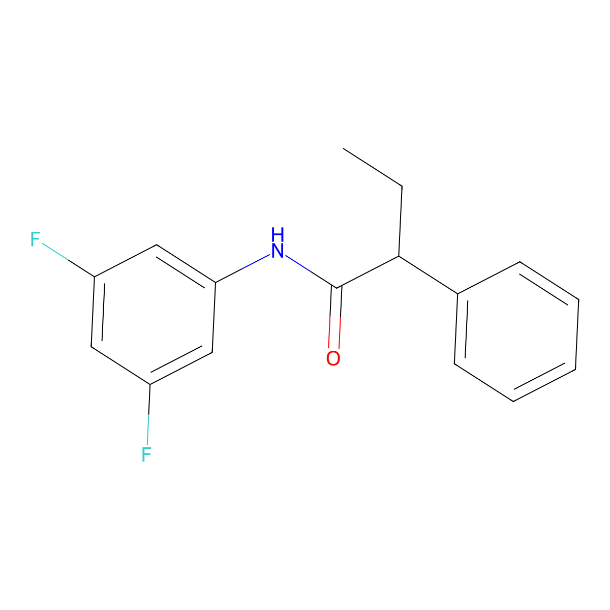 N-(3,5-difluorophenyl)-2-phenylbutanamide molecular structure, CAS 847239-77-4