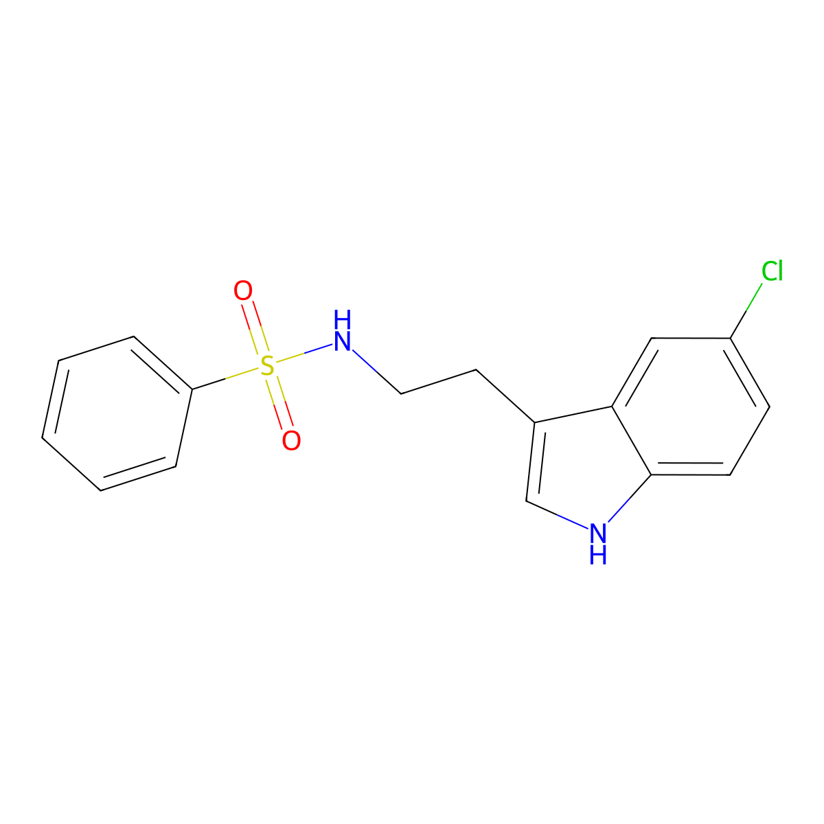 N-[2-(5-chloro-1H-indol-3-yl)ethyl]benzenesulfonamide molecular structure, CAS 847239-85-4