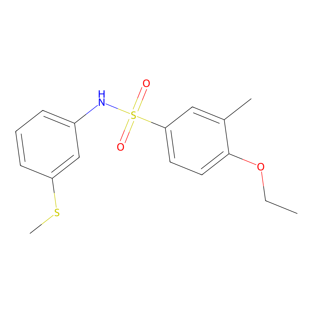 4-ethoxy-3-methyl-N-(3-methylsulfanylphenyl)benzenesulfonamide molecular structure, CAS 847239-96-7
