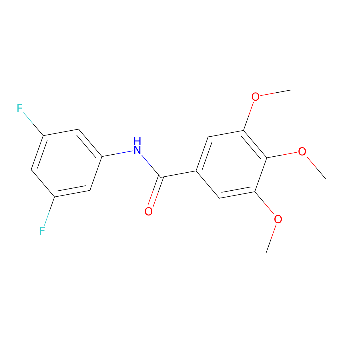 N-(3,5-difluorophenyl)-3,4,5-trimethoxybenzamide molecular structure, CAS 847240-04-4