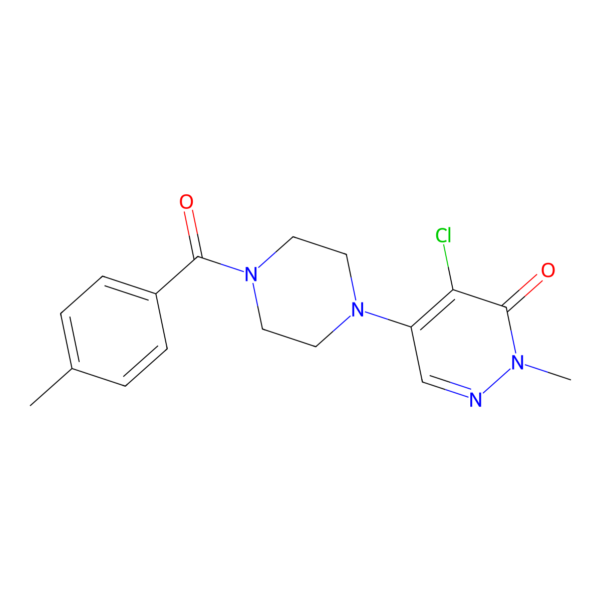 4-Chloro-2-methyl-5-[4-(4-methylbenzoyl)piperazin-1-yl]pyridazin-3-one molecular structure, CAS 847240-87-3