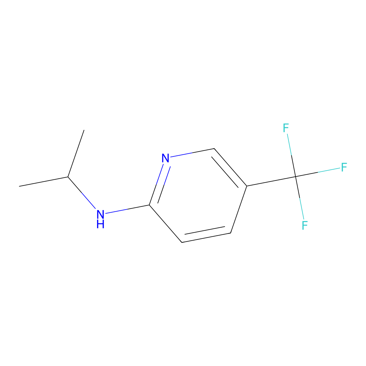 N-Isopropyl-5-(trifluoromethyl)pyridin-2-amine molecular structure, CAS 847240-94-2